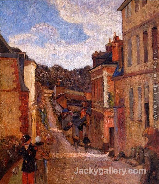 Rue Jouvenet Rouen by Paul Gauguin paintings reproduction